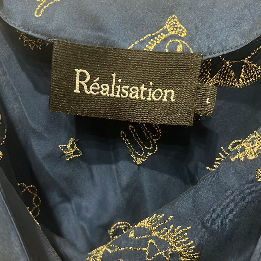 Realisation Par Zodiac 100% Silk Midi Dress - Picture 8 of 9